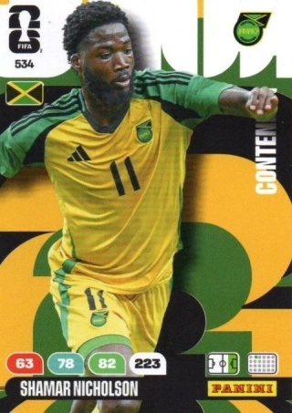 534 Shamar Nicholson Jamaica Contenders Panini FIFA World Cup 2026