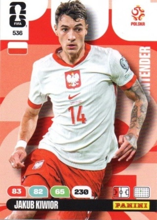 536 Jakub Kiwior Poland Contenders Panini FIFA World Cup 2026