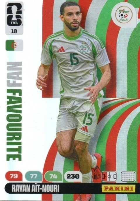 10 Ravan Ait-Nouri Algeria Fan Favourite Panini FIFA World Cup 2026