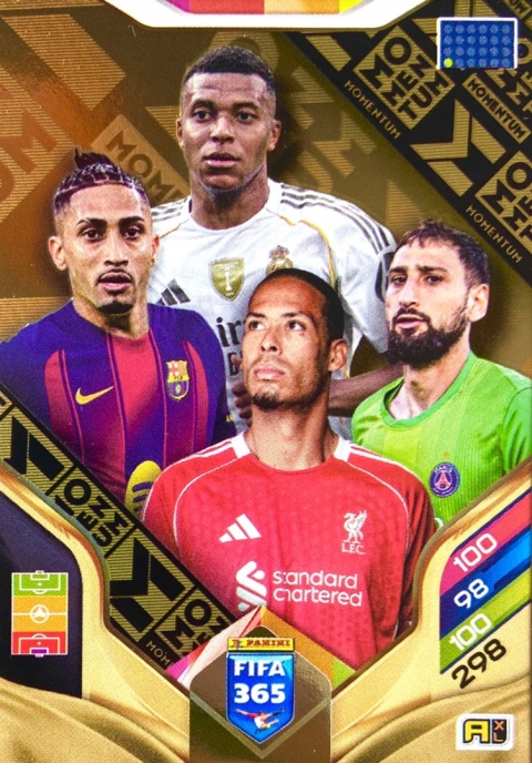 M7	Kylian Mbappé / Raphinha / Gianluigi Donnarumma / Virgil van Dijk MOMENTUM / Invincible Panini FIFA 365 2026