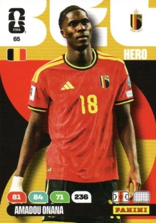 65 Amadou Onana Belgium Hero Panini FIFA World Cup 2026