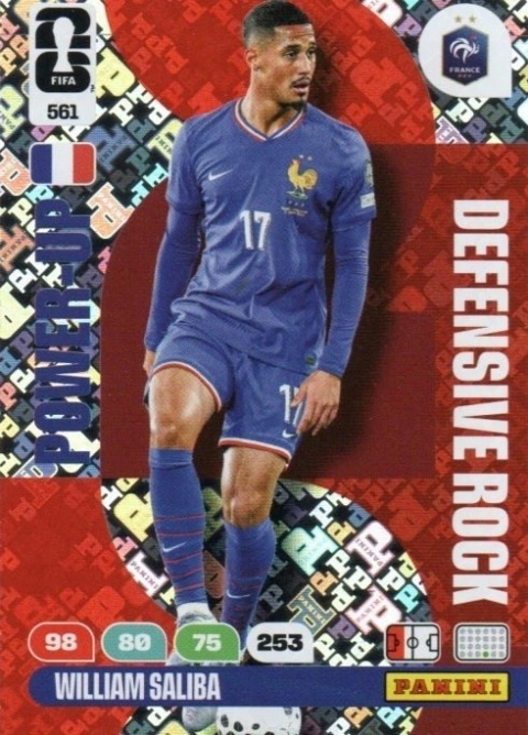 561 William Saliba France Defensive Rocks Panini FIFA World Cup 2026