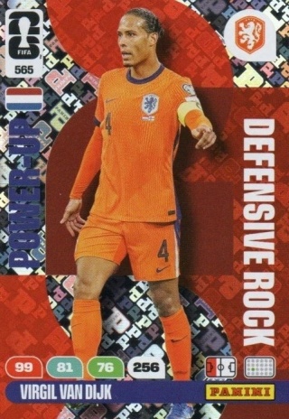 565 Virgil van Dijk Netherlands Defensive Rocks Panini FIFA World Cup 2026