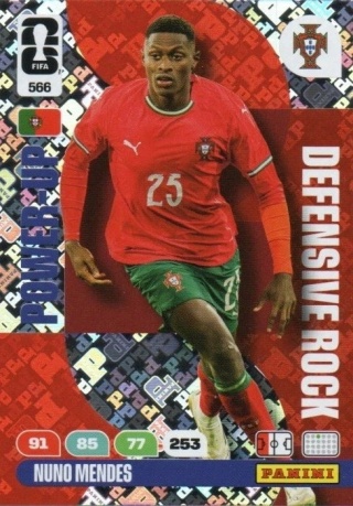 566 Nuno Mendes Portugal Defensive Rocks Panini FIFA World Cup 2026