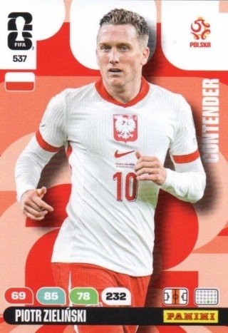 537 Piotr Zielinski Poland Contenders Panini FIFA World Cup 2026