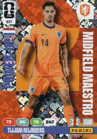 577 Tijjani Reijnders Netherlands Midfield Maestros Panini FIFA World Cup 2026