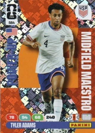 584 Tyler Adams United States Midfield Maestros Panini FIFA World Cup 2026