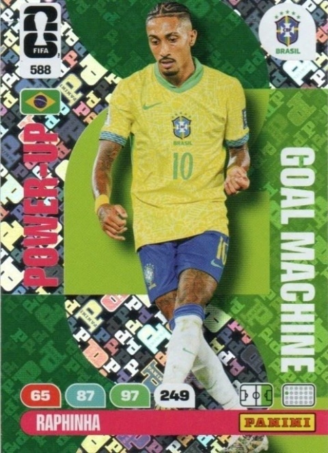 588 Raphinha Brazil Goal Machines Panini FIFA World Cup 2026