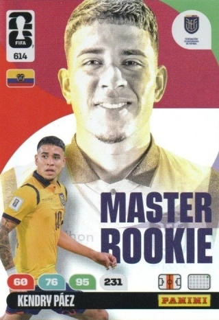 614 Kendry Paez Ecuador Master Rookies Panini FIFA World Cup 2026