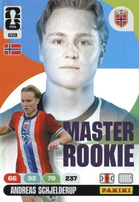 620 Andreas Schjelderup Norway Master Rookies Panini FIFA World Cup 2026
