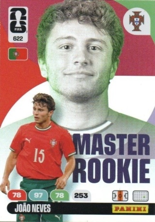 622 Joao Neves Portugal Master Rookies Panini FIFA World Cup 2026