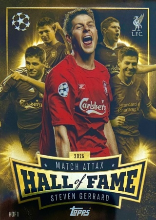 HOF1 Steven Gerrard Liverpool Match Attax Hall of Fame Match Attax 2025/26