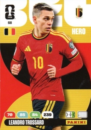 68 Leandro Trossard Belgium Hero Panini FIFA World Cup 2026