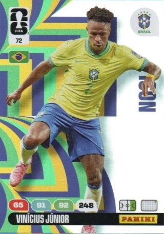 72 Vinicius Junior Brazil Icon Panini FIFA World Cup 2026