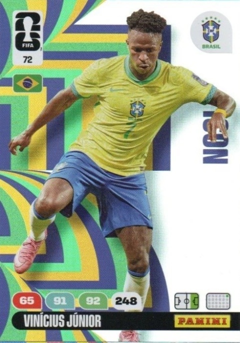72 Vinicius Junior Brazil Icon Panini FIFA World Cup 2026