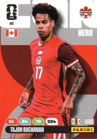 92 Tajon Buchanan Canada Hero Panini FIFA World Cup 2026