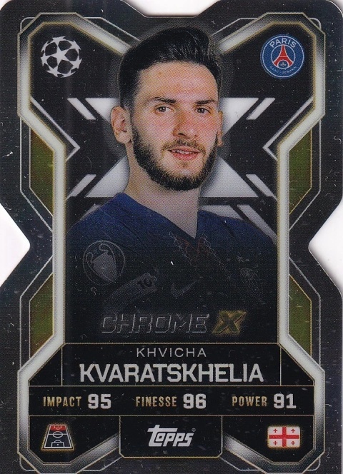 CX7 Khvicha Kvaratskhelia PSG Chrome X Match Attax Extra 2025/26