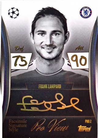PRO2 Frank Lampard Chelsea Facsimile Signature Style Pro View Match Attax Extra 2025/26