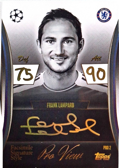 PRO2 Frank Lampard Chelsea Facsimile Signature Style Pro View Match Attax Extra 2025/26