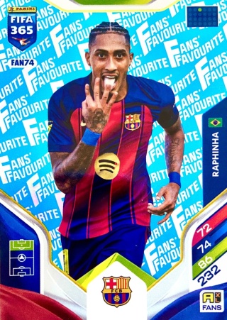 FAN74bu Raphinha Barcelona Fans Favourite Blue FIFA 365 2026