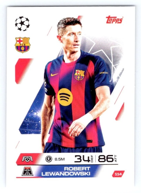 114 Robert Lewandowski FC Barcelona Base Match Attax 2025/26