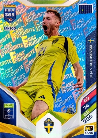 FAN100bu Dejan Kulusevskin Sweden Fans Favourite Blue FIFA 365 2026