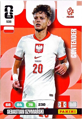 538 Sebastian Szymanski Poland Contenders Panini FIFA World Cup 2026