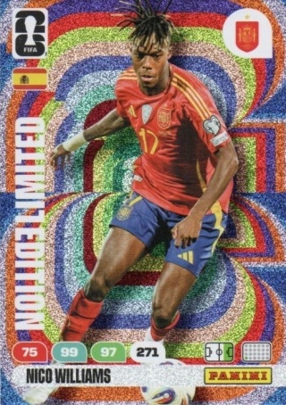 Nico Williams Hiszpania Limited Edition Panini FIFA World Cup 2026