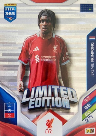 LE-JF Jeremie Frimpong Liverpool FC Limited Edition Panini FIFA 265 2026