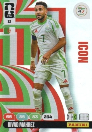 12 Riyad Mahrez Algeria Icon Panini FIFA World Cup 2026