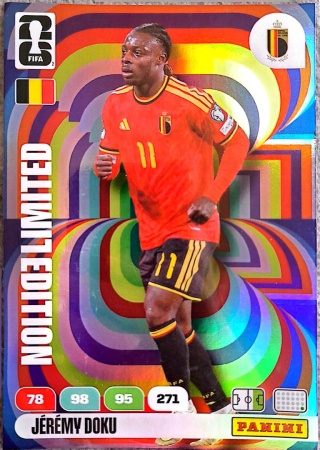 XXL-JD Jérémy Doku Belgium XXL Limited Edition Panini FIFA World Cup 2026