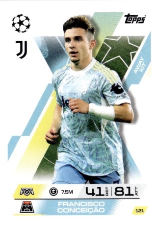 121 Francisco Conceicao Juventus Away Kit Match Attax Extra 2025/26