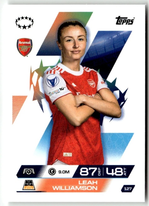 127 Leah Williamson Arsenal UEFA Women's Match Attax Extra 2025/26