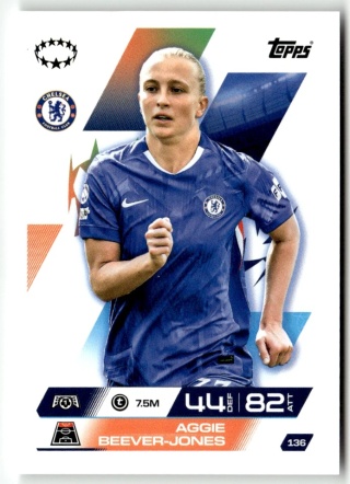 136 Aggie Beaver-Jones Chelsea UEFA Women's Match Attax Extra 2025/26