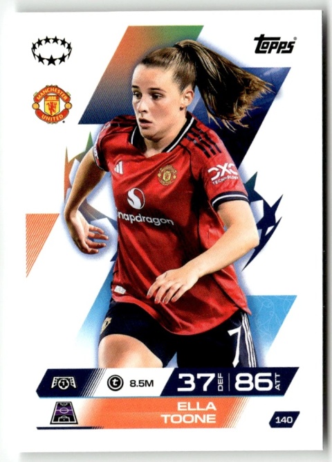 140 Ella Toone Manchester United UEFA Women's Match Attax Extra 2025/26