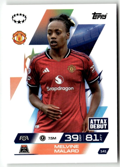 141 Melvine Malard Manchester United UEFA Women's Match Attax Extra 2025/26
