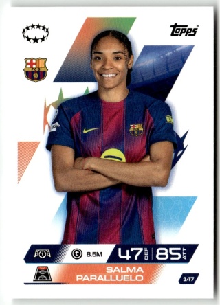 147 Salma Paralluelo FC Barcelona UEFA Women's Match Attax Extra 2025/26