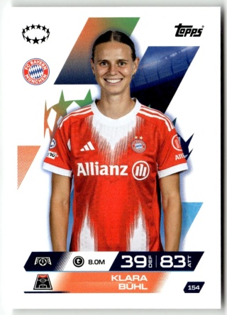 154 Kiara Buhl Bayern UEFA Women's Match Attax Extra 2025/26