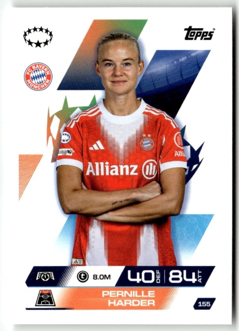 155 Pernille Harder Bayern UEFA Women's Match Attax Extra 2025/26
