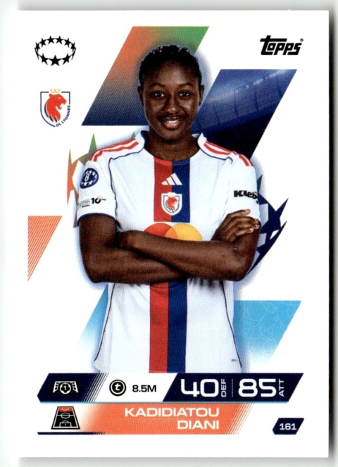161 Kadidiatou Diani OL Lyon UEFA Women's Match Attax Extra 2025/26