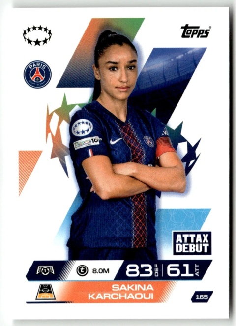 165 Sakina Karchaoul PSG UEFA Women's Match Attax Extra 2025/26