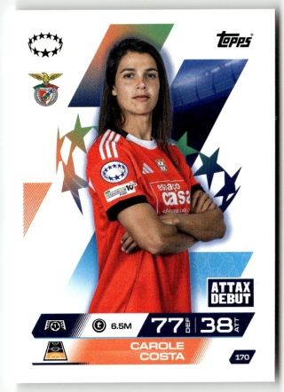 170 Carole Costa SL Benfica UEFA Women's Match Attax Extra 2025/26