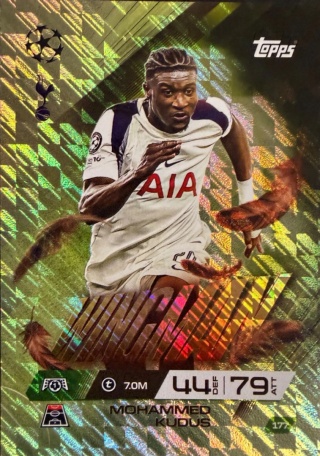 177 Mohammed Kudus Tottenham Wingman Match Attax Extra 2025/26