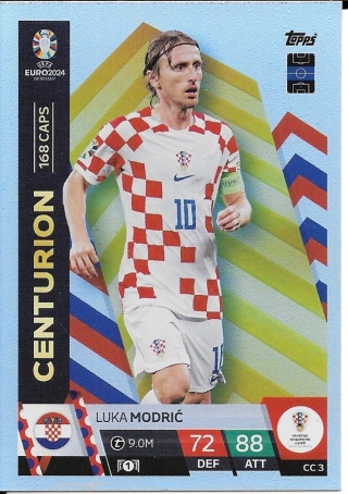 CC3 Luka Modrić Croatia Centurion EURO 2024 Match Attax