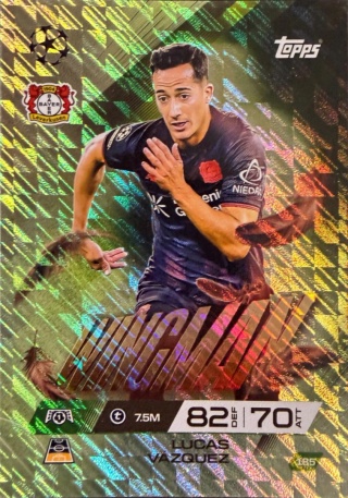 185 Lucas Vazquez Bayer Leverkusen Wingman Match Attax Extra 2025/26