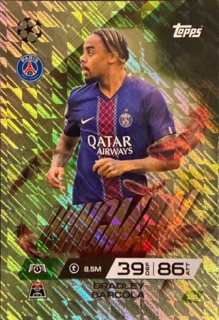 191 Bradley Barcola PSG Wingman Match Attax Extra 2025/26
