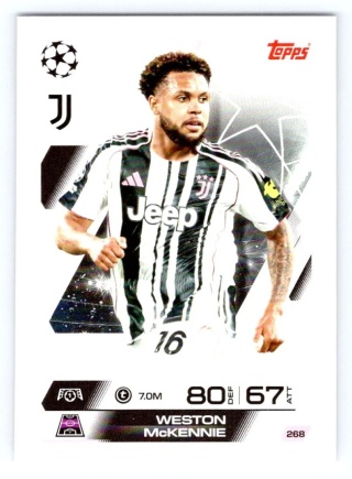 268 Weston McKennie Juventus Base Match Attax 2025/26