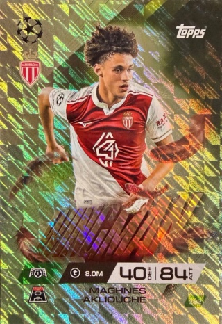 192 Maghnes Akliouche AS Monaco Wingman Match Attax Extra 2025/26