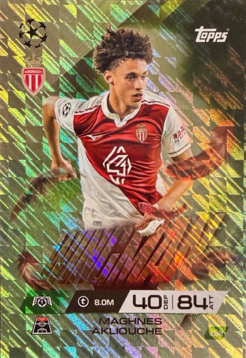192 Maghnes Akliouche AS Monaco Wingman Match Attax Extra 2025/26