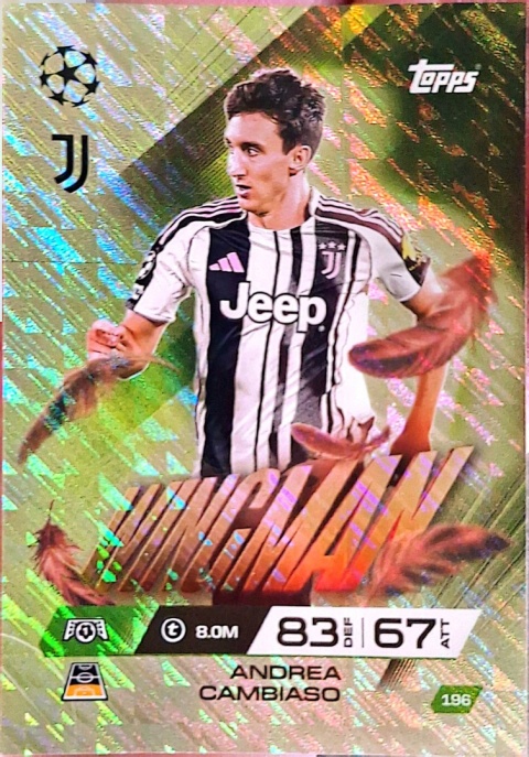 196 Andrea Cambiaso Juventus Wingman Match Attax Extra 2025/26